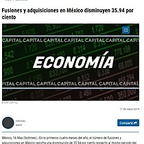 Fusiones y adquisiciones en Mxico disminuyen 35.94 por ciento